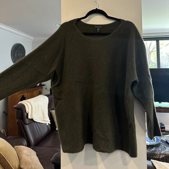 Forest Green Eileen Fisher Sweater - Picture 1 of 3